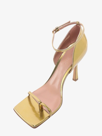 Shop Bottega Veneta Woman Stretch Woman Gold Sandals
