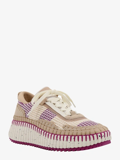 Shop Chloé Chloe' Woman Nama Woman Purple Sneakers