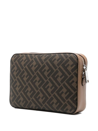 Shop Fendi Men Diagonal Camera Case Bag In Brown