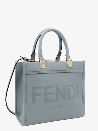 Shop Fendi Woman Sunshine Small Woman Blue Handbags