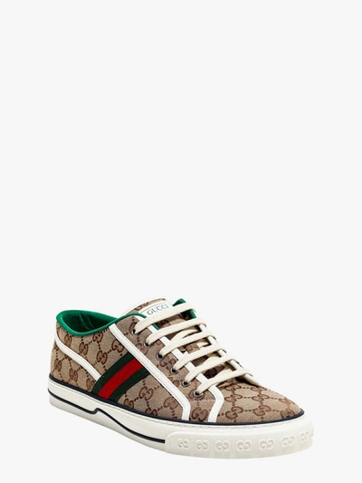 Shop Gucci Man Tennis 1977 Man Beige Sneakers In Cream