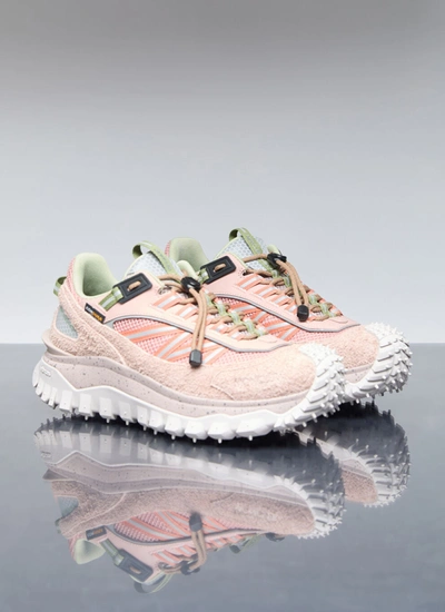 Shop Moncler Women Trailgrip Low Top Sneakers In Pink
