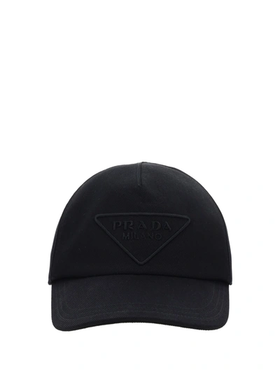 Shop Prada Men Baseball Cap In Black