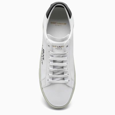 Shop Saint Laurent White Court Sl/06 Embroidered Sneakers Women