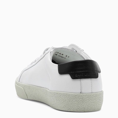 Shop Saint Laurent White Court Sl/06 Embroidered Sneakers Women