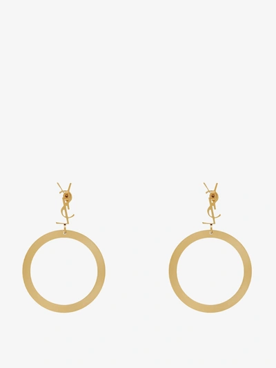 Shop Saint Laurent Woman Cassandre Woman Gold Earrings