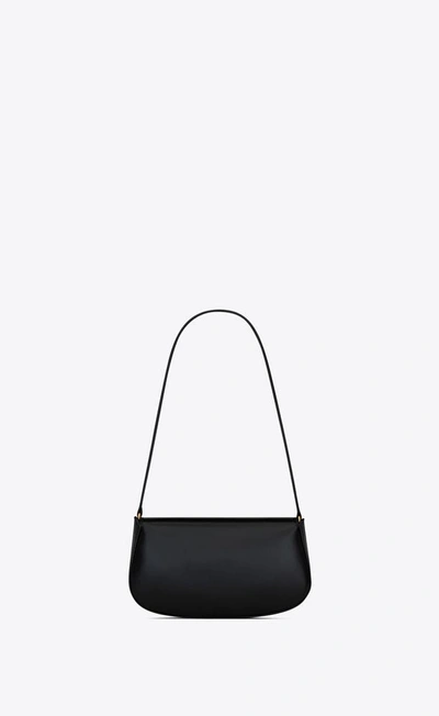 Shop Saint Laurent Women Mini Voltaire Leather Shoulder Bag In Black