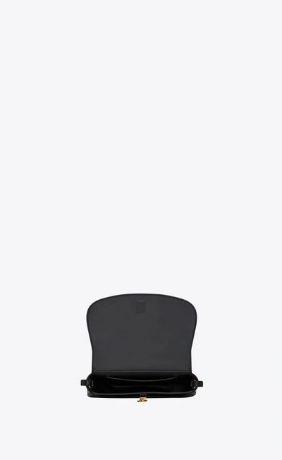 Shop Saint Laurent Women Mini Voltaire Leather Shoulder Bag In Black