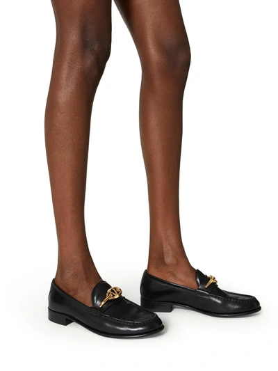 Shop Valentino Garavani Women Vlogo The Bold Edition Loafers In Calfskin In Black