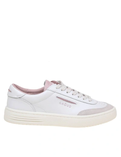 Shop Ghoud Ghōud Leather And Suede Sneakers In Leat/suede Wht/pink
