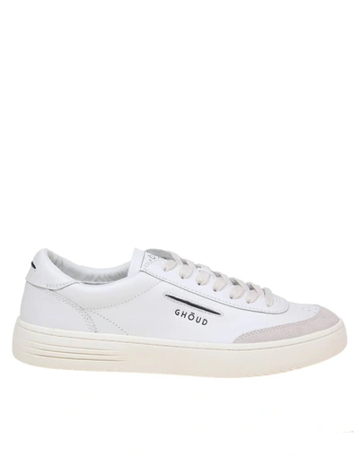 Shop Ghoud Ghōud Leather And Suede Sneakers In Leat/suede White