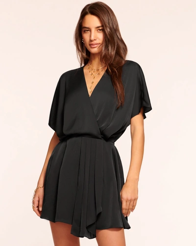 Shop Ramy Brook Lillie Short Sleeve Mini Dress In Black