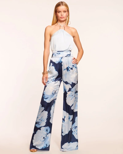 Shop Ramy Brook Robin High-waisted Pant In Navy Watercolor