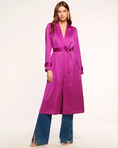 Shop Ramy Brook Alexia Trench Coat In Wild Rose