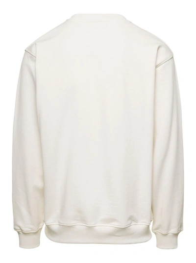 Shop Drôle De Monsieur White 'le Sweatshirt Pinceaux' With Logo In Cotton Man