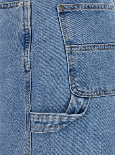 Shop Dunst Blue Denim Bermuda Shorts In Cotton Woman