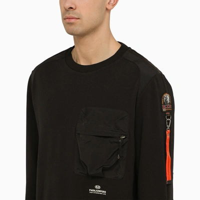 Shop Parajumpers Sweatshirt With Patch Pocket In Black