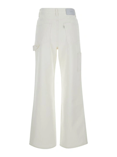 Shop Dunst White Jeans With Straight Leg In Denim Woman