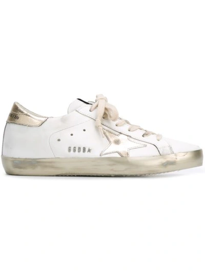 Golden Goose White & Gold Superstar Low-top Sneakers