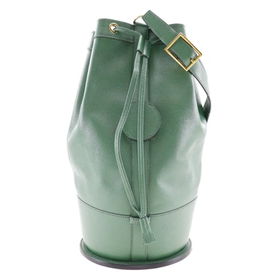 Shop Hermes Leather Shopper Bag () In Green