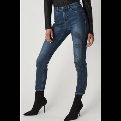 Joseph Ribkoff Face Jeans In Denim Med Blue In Multi