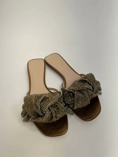 Rodo Flat Mesh Knot In Brass In Multi