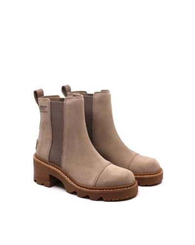 Shop Sorel Joan Now Chelsea Boot In Omega Taupe/gum In Beige