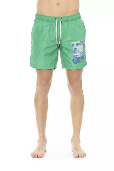 Shop Bikkembergs Polyester Men's Swimwear In Green