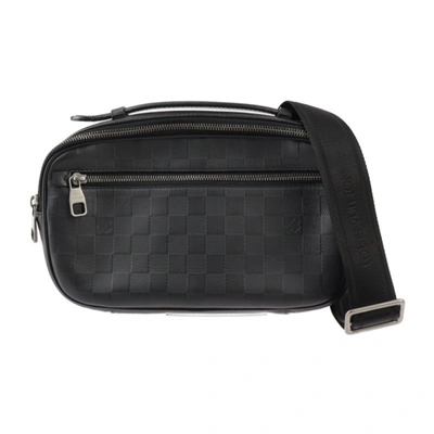 Pre-owned Louis Vuitton Ambler Canvas Clutch Bag () In Black