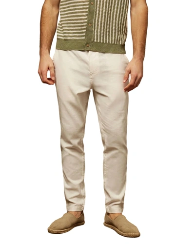 Onia Stretch Linen Traveler Pant In White In White