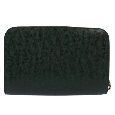 Pre-owned Louis Vuitton Baikal Leather Clutch Bag () In Green