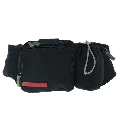 Shop Prada Sports Synthetic Shoulder Bag () In Black