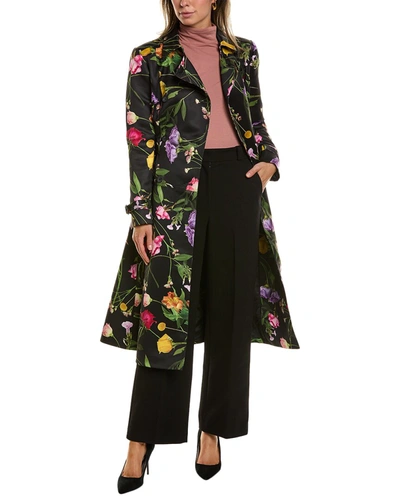 Shop Ted Baker Double-breasted Trench Coat In Multi