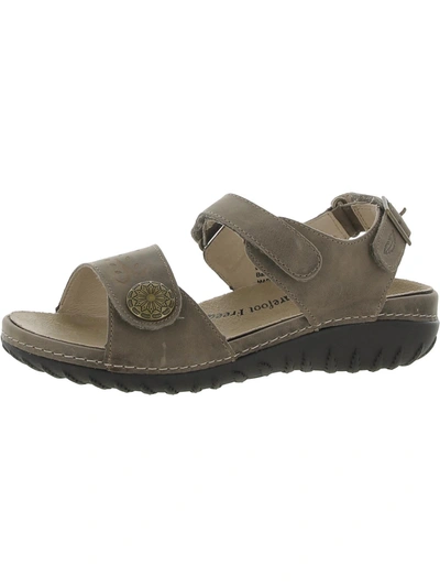 Shop Barefoot Freedom Walkabout Womens Adjustable Footbed Sport Sandals In Grey