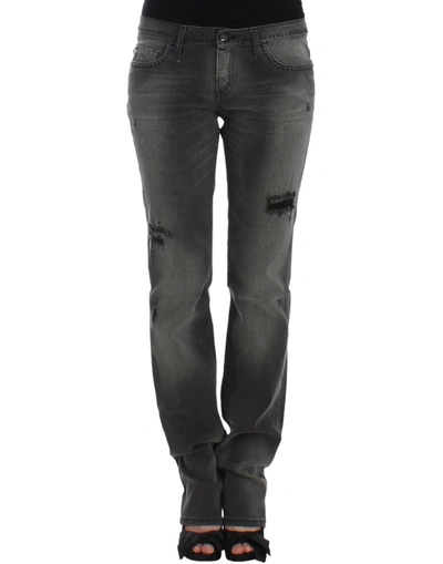 Shop Costume National Straight Leg Women's Jeans In Grey
