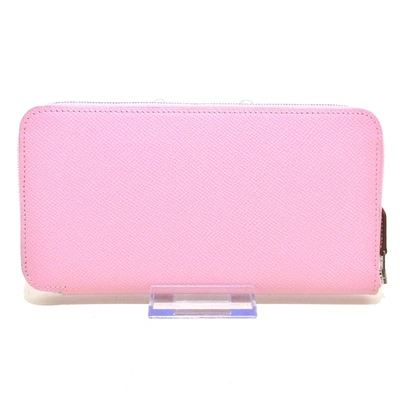 Shop Hermes Silk'in Leather Wallet () In Pink