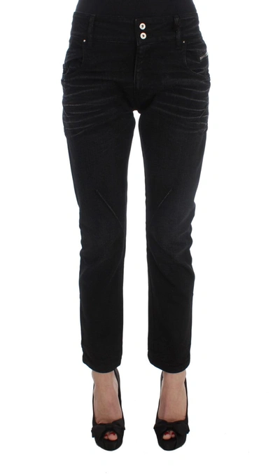 Shop Costume National Cotton Slouchy Slims Fit Women's Jeans In Black