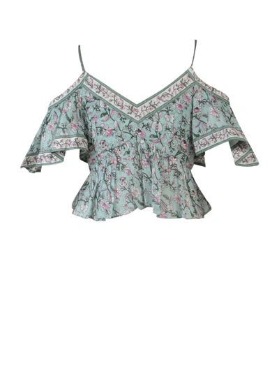 Isabel Marant Étoile Off-shoulder Floral-print Cotton Blouse In Multicolor