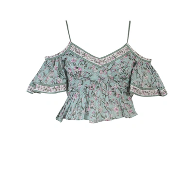 Isabel Marant Étoile Off-shoulder Floral-print Cotton Blouse In Multicolor