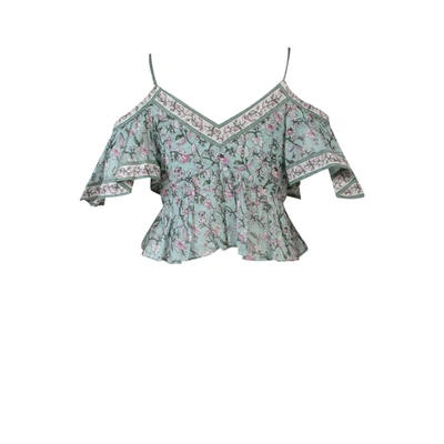 Isabel Marant Étoile Off-shoulder Floral-print Cotton Blouse In Multicolor