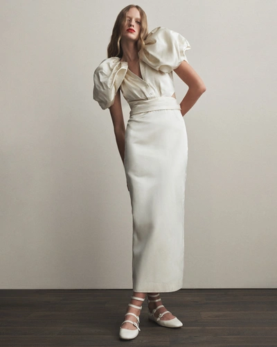 Shop Hellessy Women's Indya Silk Midi Dress In White