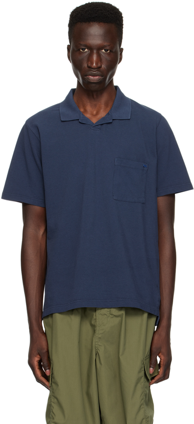 Shop Universal Works Navy Vacation Polo