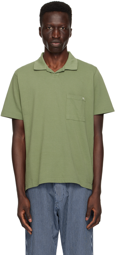 Shop Universal Works Khaki Vacation Polo In Birch