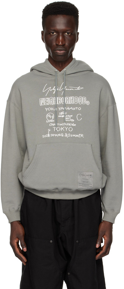 Shop Yohji Yamamoto Gray Neighborhood Edition Hoodie In 1 Grey