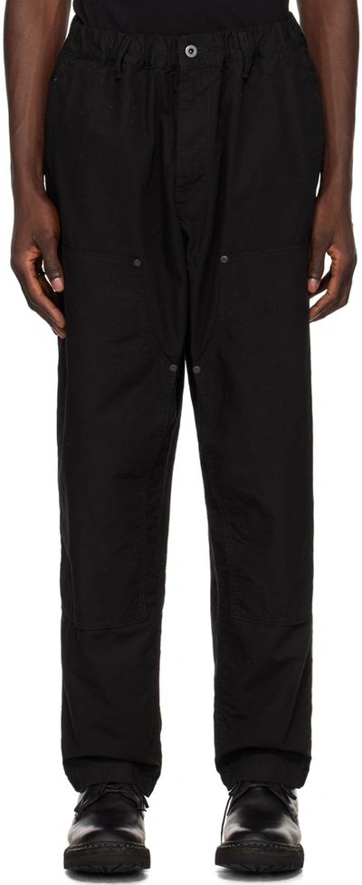 Shop Yohji Yamamoto Black Panel Trousers In 3 Black