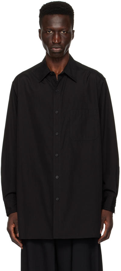 Shop Yohji Yamamoto Black Pocket Shirt In 2 Black