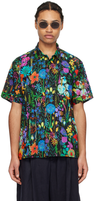 Shop Engineered Garments Multicolor Floral Shirt In Wf092 Black Cotton F