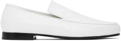 Totême The Oval Croc-effect Leather Loafers In 047 White