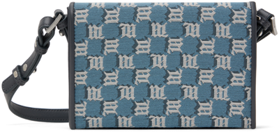 Misbhv Blue Jacquard Monogram Phone Pouch In Blue