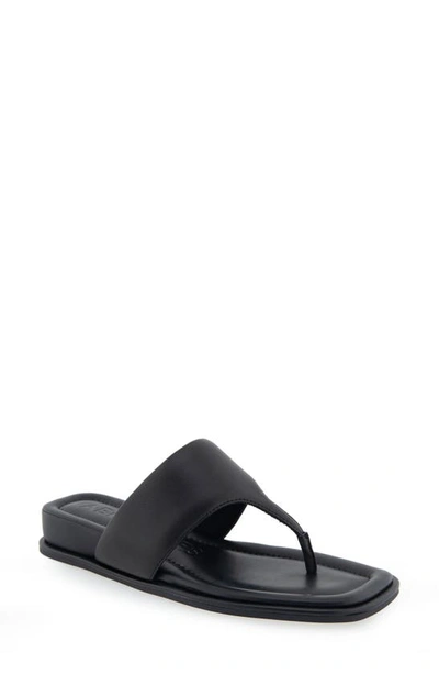 Shop Aerosoles Barry T-strap Sandal In Black Leather